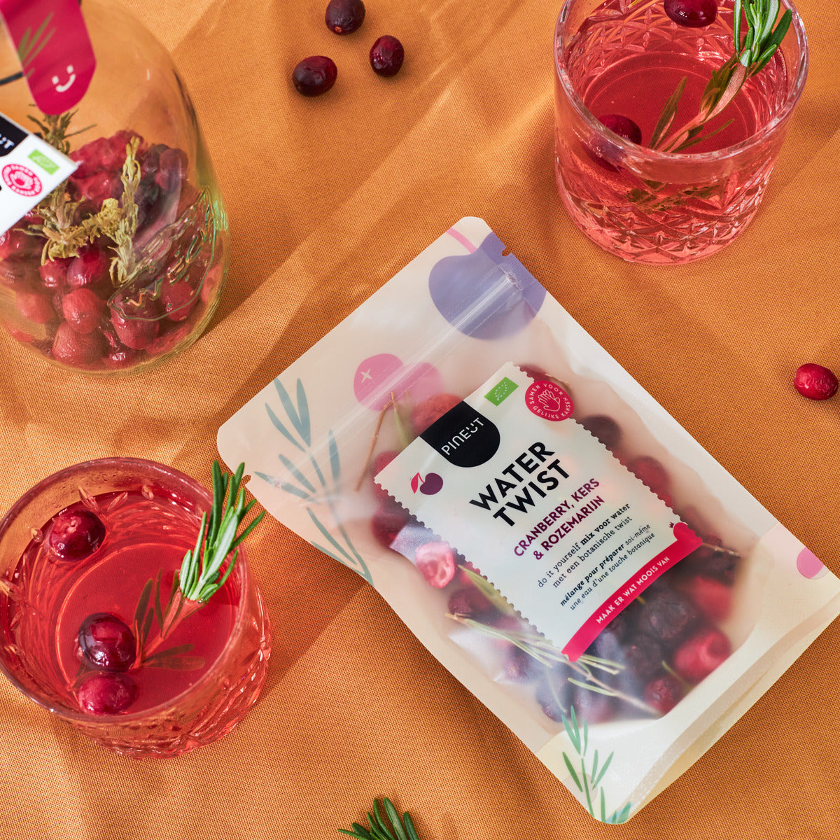 Watertwist | Pouchbag | Cranberry, Kers & Rozemarijn BIO
