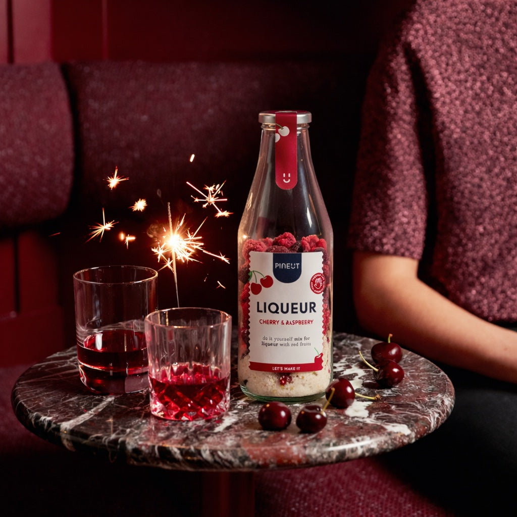 Kersenlikeur | Karaf | Cherry & Raspberry | BIO | Doos met 6 stuks