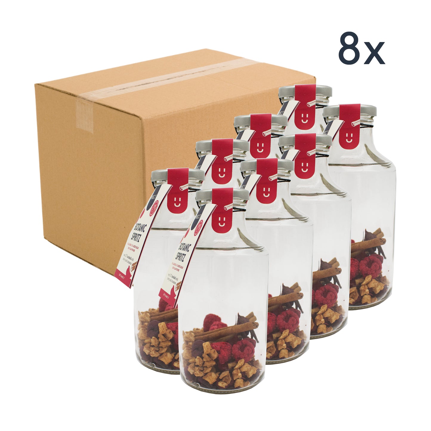 Base pour cocktail Botanic Spritz | Sans alcool BIO | Cerise, cannelle, hibiscus & pomme | Préparation festive