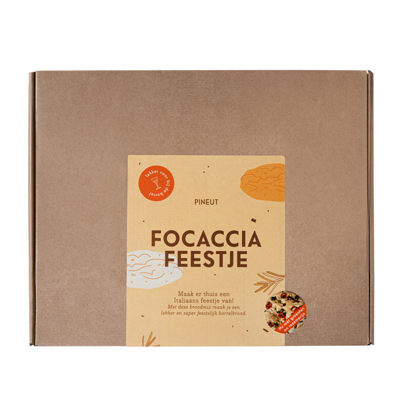 Borrelbrood focaccia feestje | brievenbus cadeau