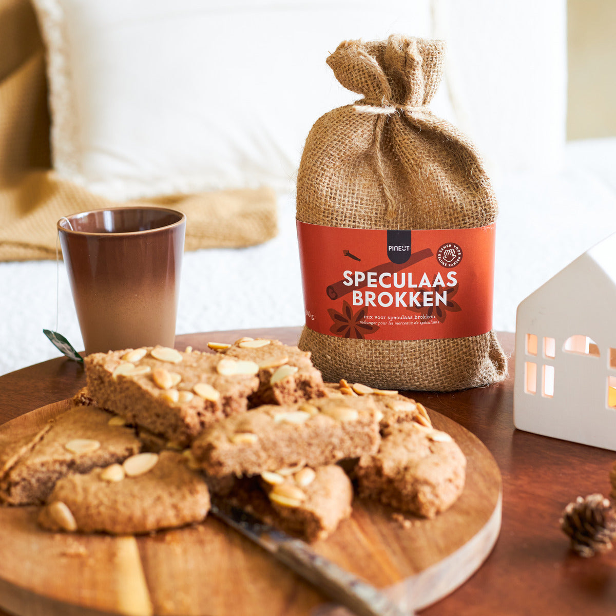 Koek | Jute zakje | Speculaasbrokken