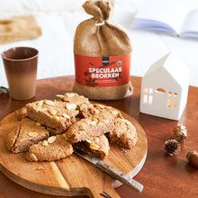 Speculaasbrokken maken | DIY Bakmix in jute zak