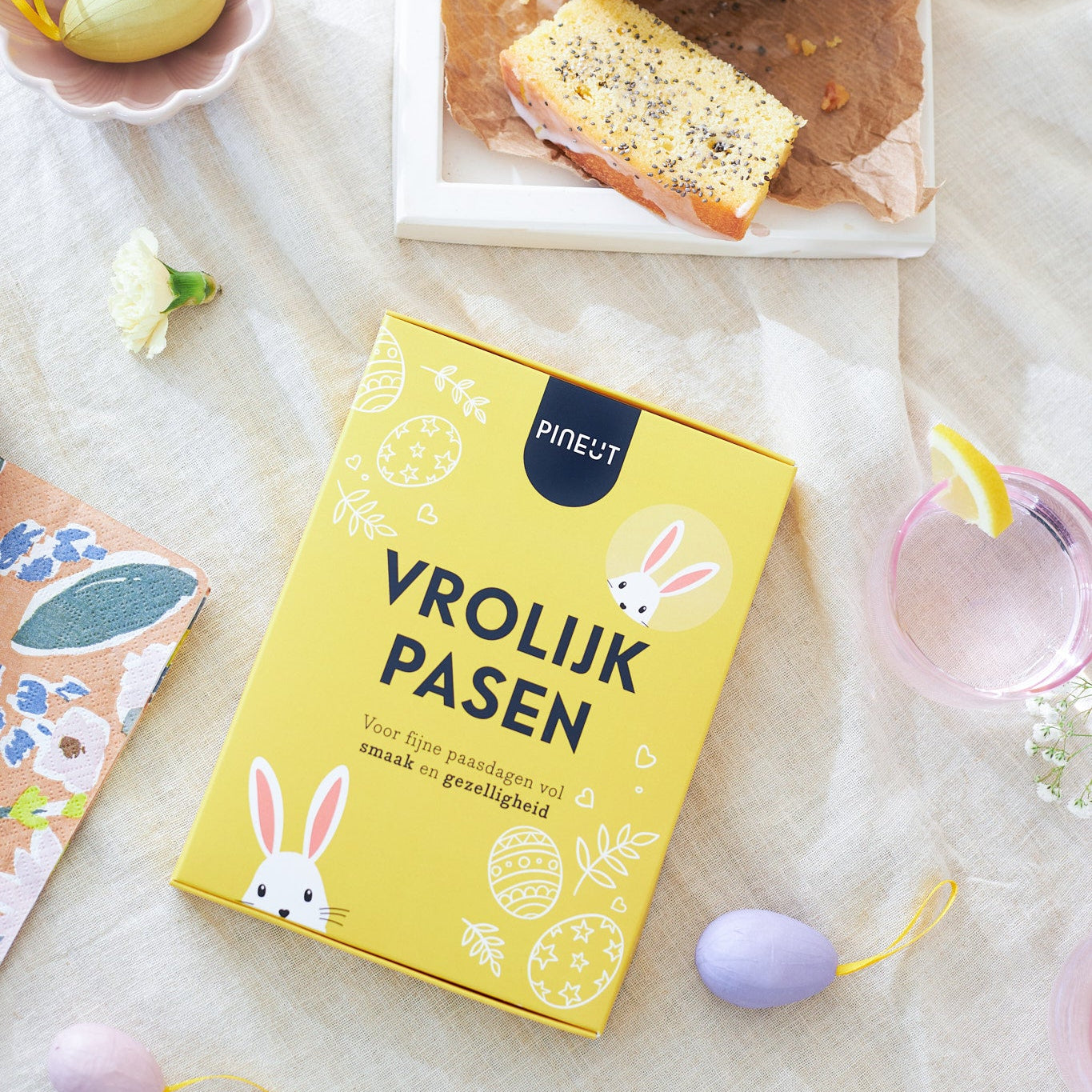 Pineut Brievenbuscadeau Vrolijk Pasen | Lemon Poppycake