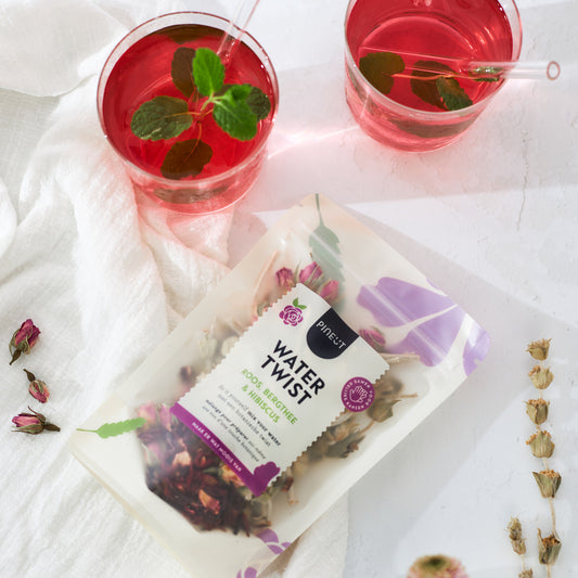 Water met smaak | Watertwist | Pouchbag | Roos, Bergthee & Hibiscus