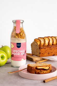 Appel-Kaneel Cake | DIY Cakemix in fles | Doos met 8 stuks