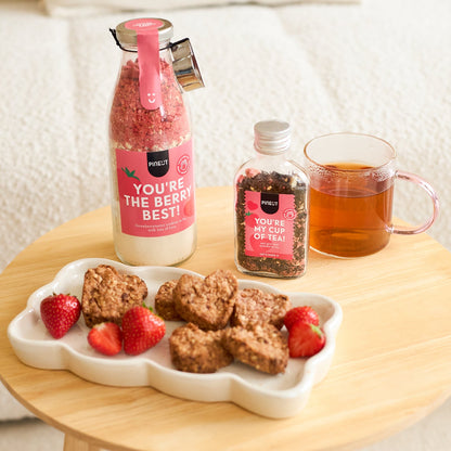 You're the berry best!| Aardbei Cookies met hartvormpje