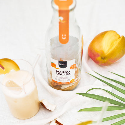 Tropische Mangocolada voor zomerse borrelmomenten thuis.