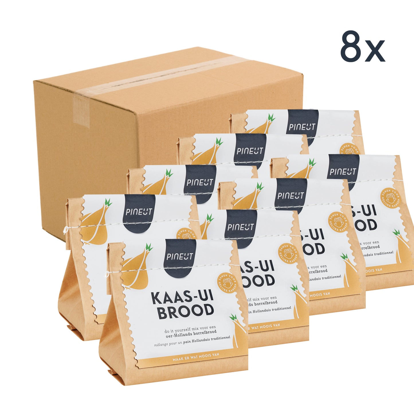 Préparation pour pain fromage-oignon | Kit en sachet Pineut | Pain apéritif maison à partager