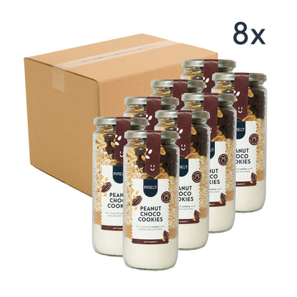 Zelf koekjes maken | Pinda Choco Cookies | Doos met 8 stuks